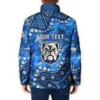 Personalized Canterbury-Bankstown Bulldogs Padded Jacket Aboriginal Pattern with Graffiti Style Design