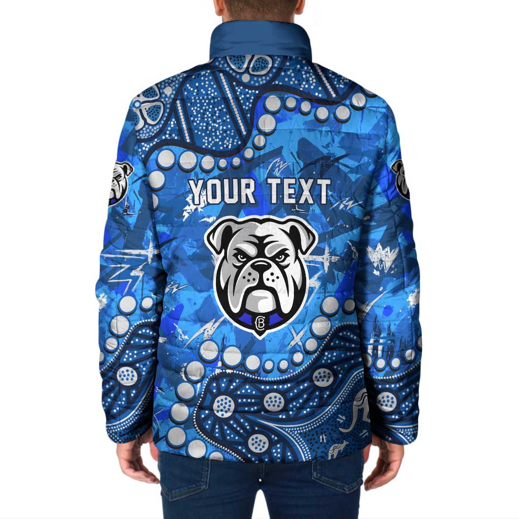 Personalized Canterbury-Bankstown Bulldogs Padded Jacket Aboriginal Pattern with Graffiti Style Design