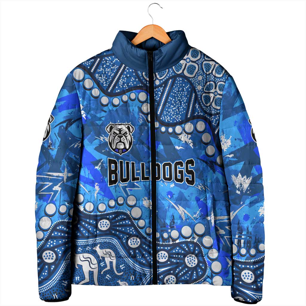 Personalized Canterbury-Bankstown Bulldogs Padded Jacket Aboriginal Pattern with Graffiti Style Design