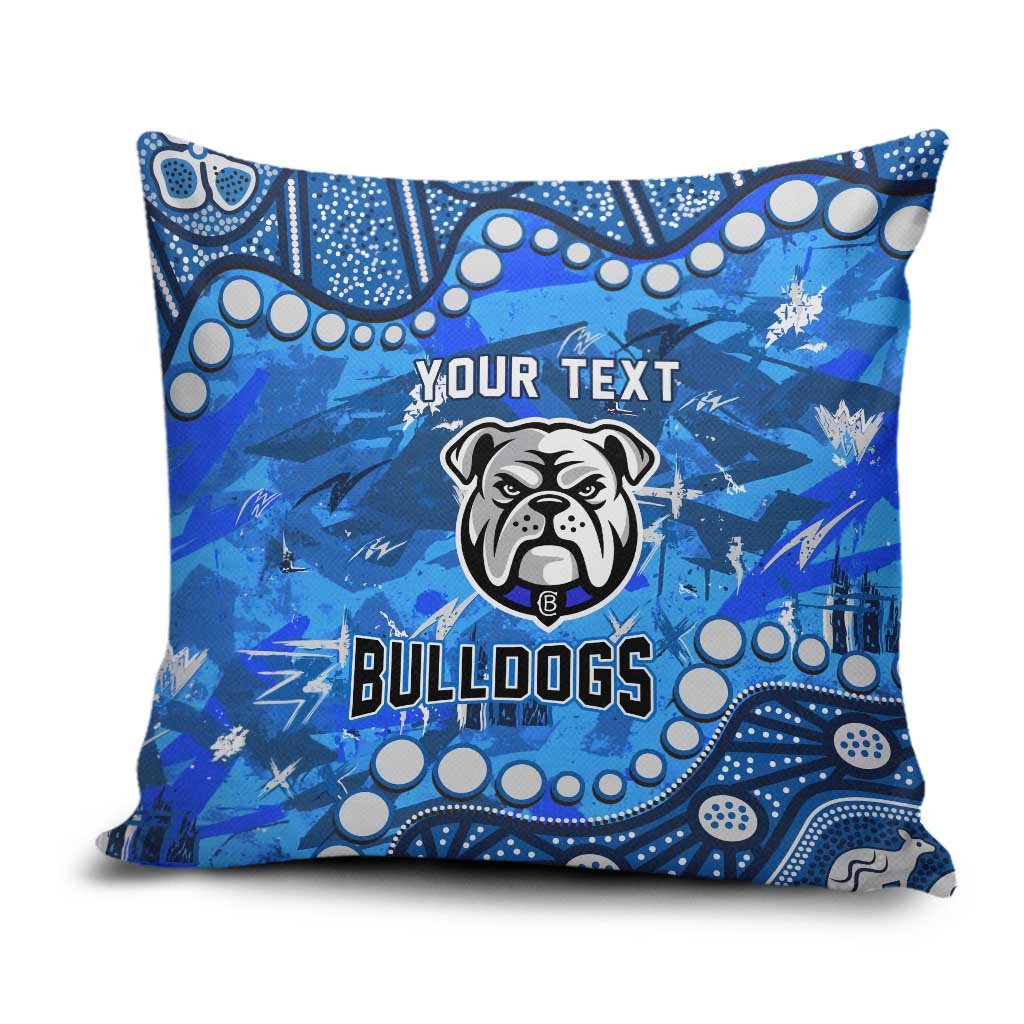 Personalized Canterbury-Bankstown Bulldogs Pillow Cover Aboriginal Pattern with Graffiti Style Design