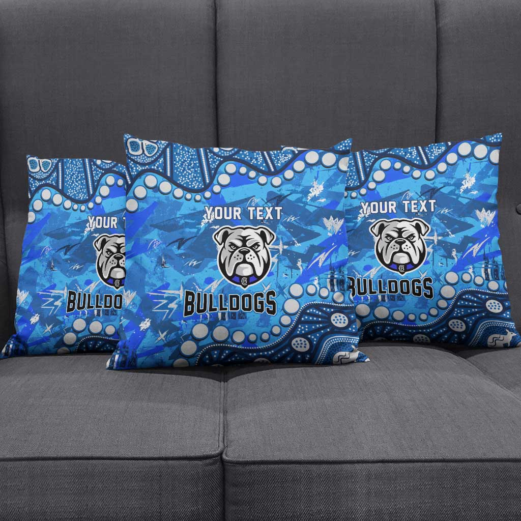 Personalized Canterbury-Bankstown Bulldogs Pillow Cover Aboriginal Pattern with Graffiti Style Design