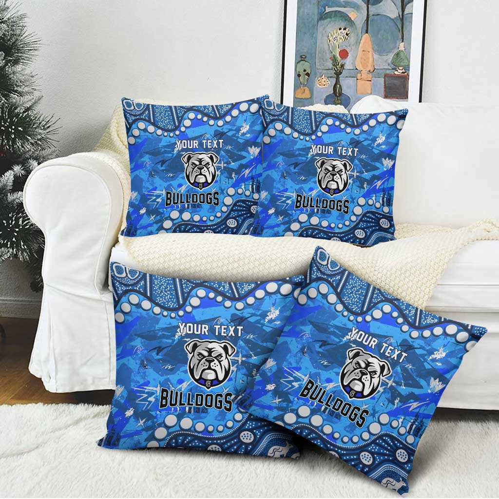 Personalized Canterbury-Bankstown Bulldogs Pillow Cover Aboriginal Pattern with Graffiti Style Design