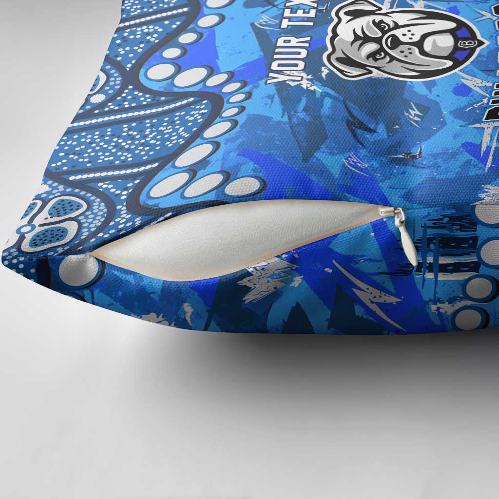 Personalized Canterbury-Bankstown Bulldogs Pillow Cover Aboriginal Pattern with Graffiti Style Design