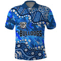 Personalized Canterbury-Bankstown Bulldogs Polo Shirt Aboriginal Pattern with Graffiti Style Design