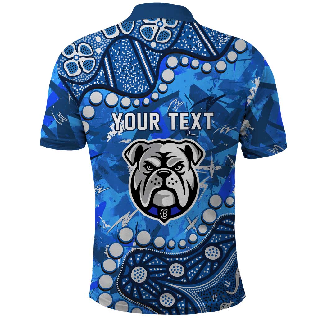 Personalized Canterbury-Bankstown Bulldogs Polo Shirt Aboriginal Pattern with Graffiti Style Design
