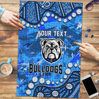 Personalized Canterbury-Bankstown Bulldogs Puzzle Aboriginal Pattern with Graffiti Style Design