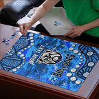 Personalized Canterbury-Bankstown Bulldogs Puzzle Aboriginal Pattern with Graffiti Style Design