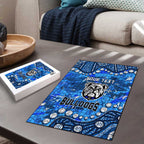 Personalized Canterbury-Bankstown Bulldogs Puzzle Aboriginal Pattern with Graffiti Style Design
