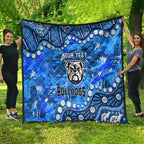 Personalized Canterbury-Bankstown Bulldogs Quilt Aboriginal Pattern with Graffiti Style Design