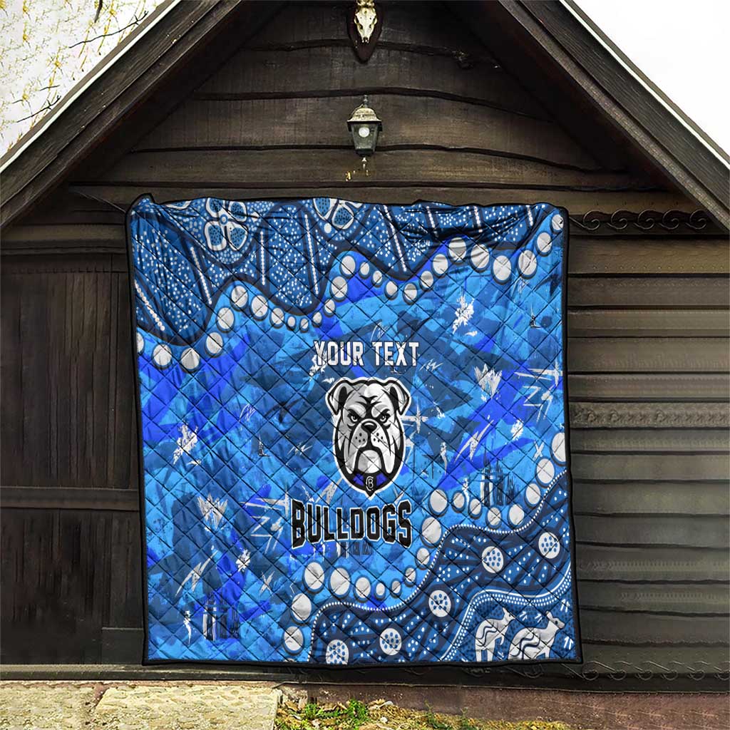Personalized Canterbury-Bankstown Bulldogs Quilt Aboriginal Pattern with Graffiti Style Design