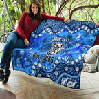 Personalized Canterbury-Bankstown Bulldogs Quilt Aboriginal Pattern with Graffiti Style Design