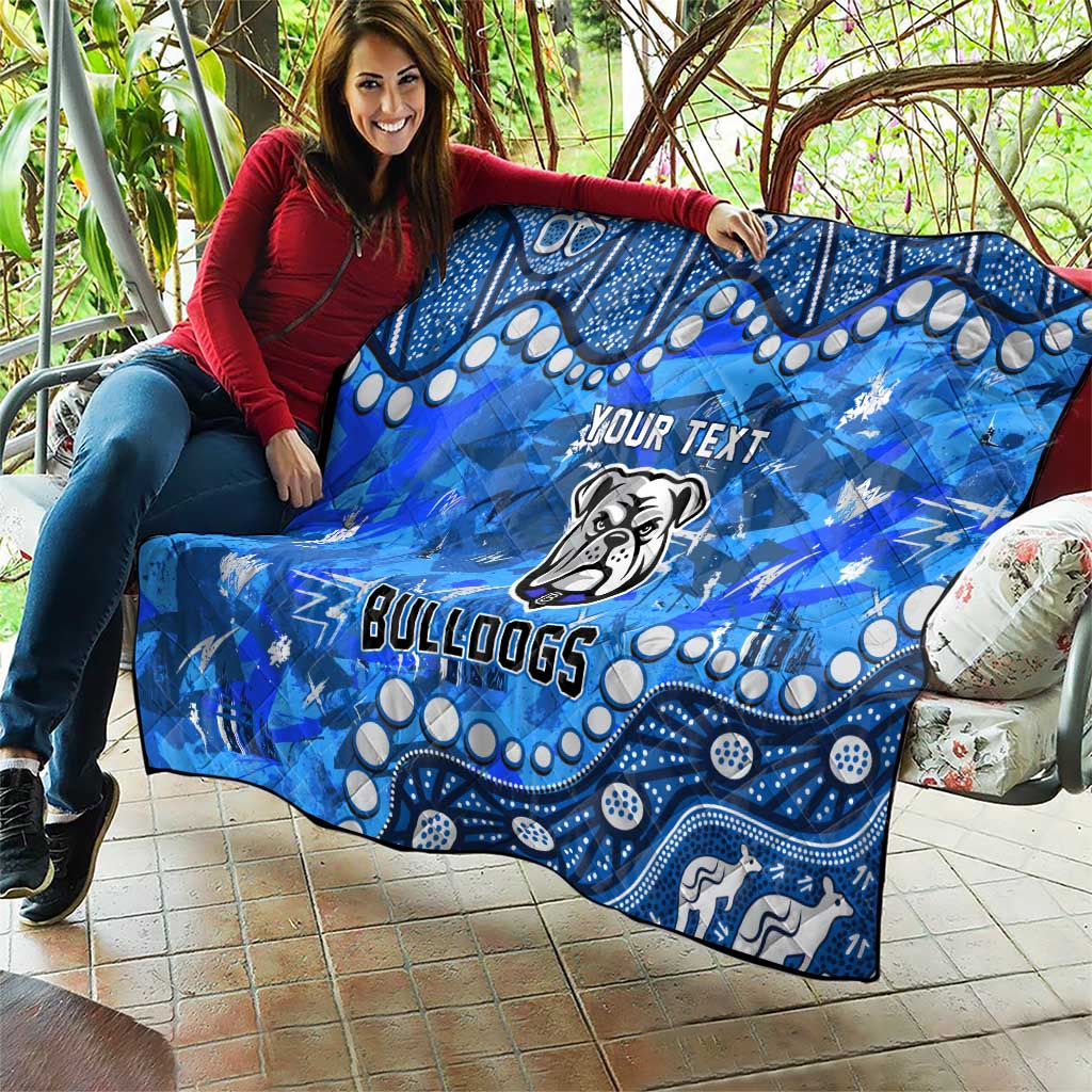 Personalized Canterbury-Bankstown Bulldogs Quilt Aboriginal Pattern with Graffiti Style Design