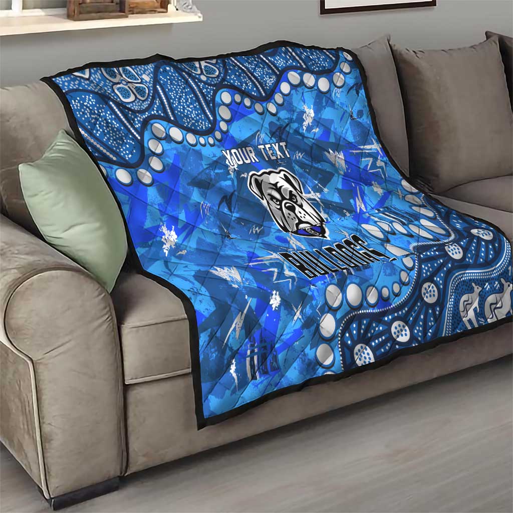 Personalized Canterbury-Bankstown Bulldogs Quilt Aboriginal Pattern with Graffiti Style Design