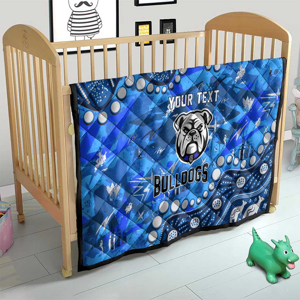 Personalized Canterbury-Bankstown Bulldogs Quilt Aboriginal Pattern with Graffiti Style Design