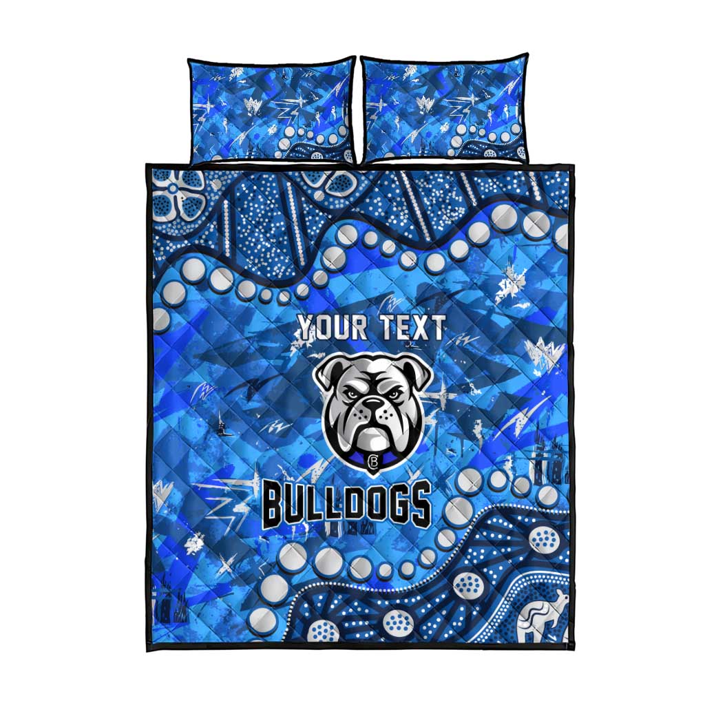 Personalized Canterbury-Bankstown Bulldogs Quilt Bed Set Aboriginal Pattern with Graffiti Style Design