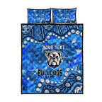 Personalized Canterbury-Bankstown Bulldogs Quilt Bed Set Aboriginal Pattern with Graffiti Style Design