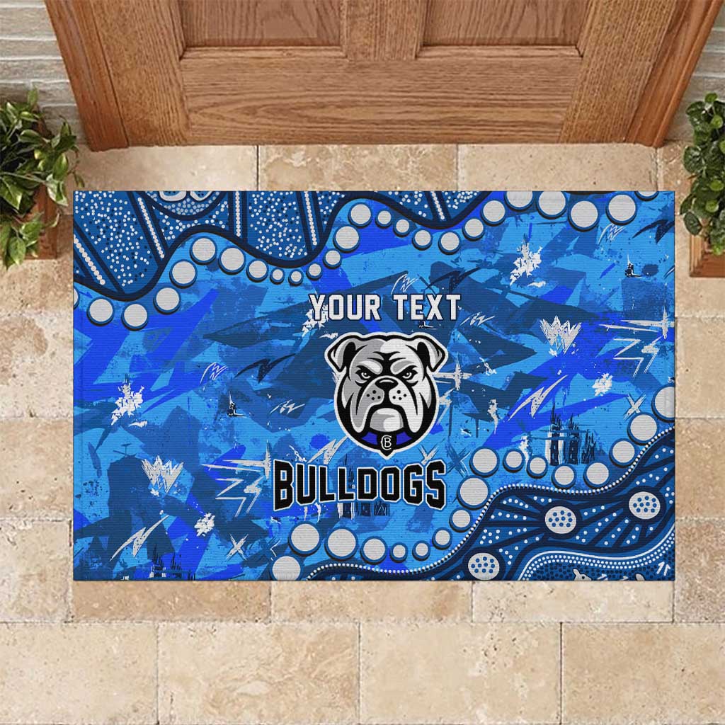 Personalized Canterbury-Bankstown Bulldogs Rubber Doormat Aboriginal Pattern with Graffiti Style Design