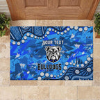 Personalized Canterbury-Bankstown Bulldogs Rubber Doormat Aboriginal Pattern with Graffiti Style Design
