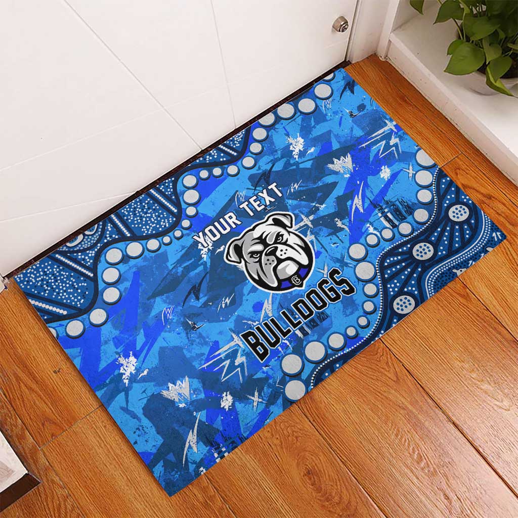 Personalized Canterbury-Bankstown Bulldogs Rubber Doormat Aboriginal Pattern with Graffiti Style Design