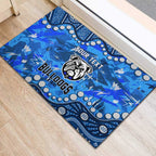 Personalized Canterbury-Bankstown Bulldogs Rubber Doormat Aboriginal Pattern with Graffiti Style Design