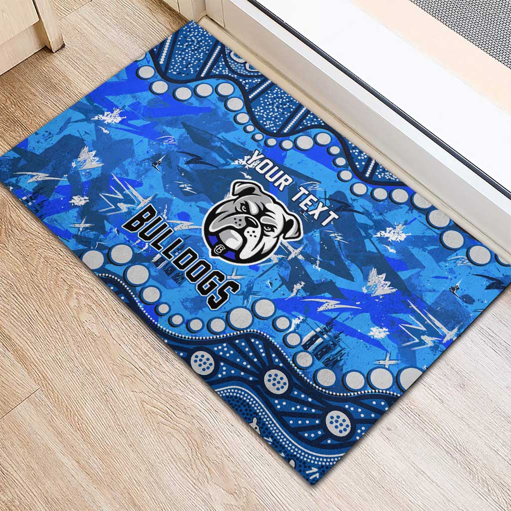 Personalized Canterbury-Bankstown Bulldogs Rubber Doormat Aboriginal Pattern with Graffiti Style Design