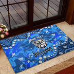 Personalized Canterbury-Bankstown Bulldogs Rubber Doormat Aboriginal Pattern with Graffiti Style Design