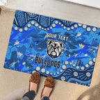 Personalized Canterbury-Bankstown Bulldogs Rubber Doormat Aboriginal Pattern with Graffiti Style Design