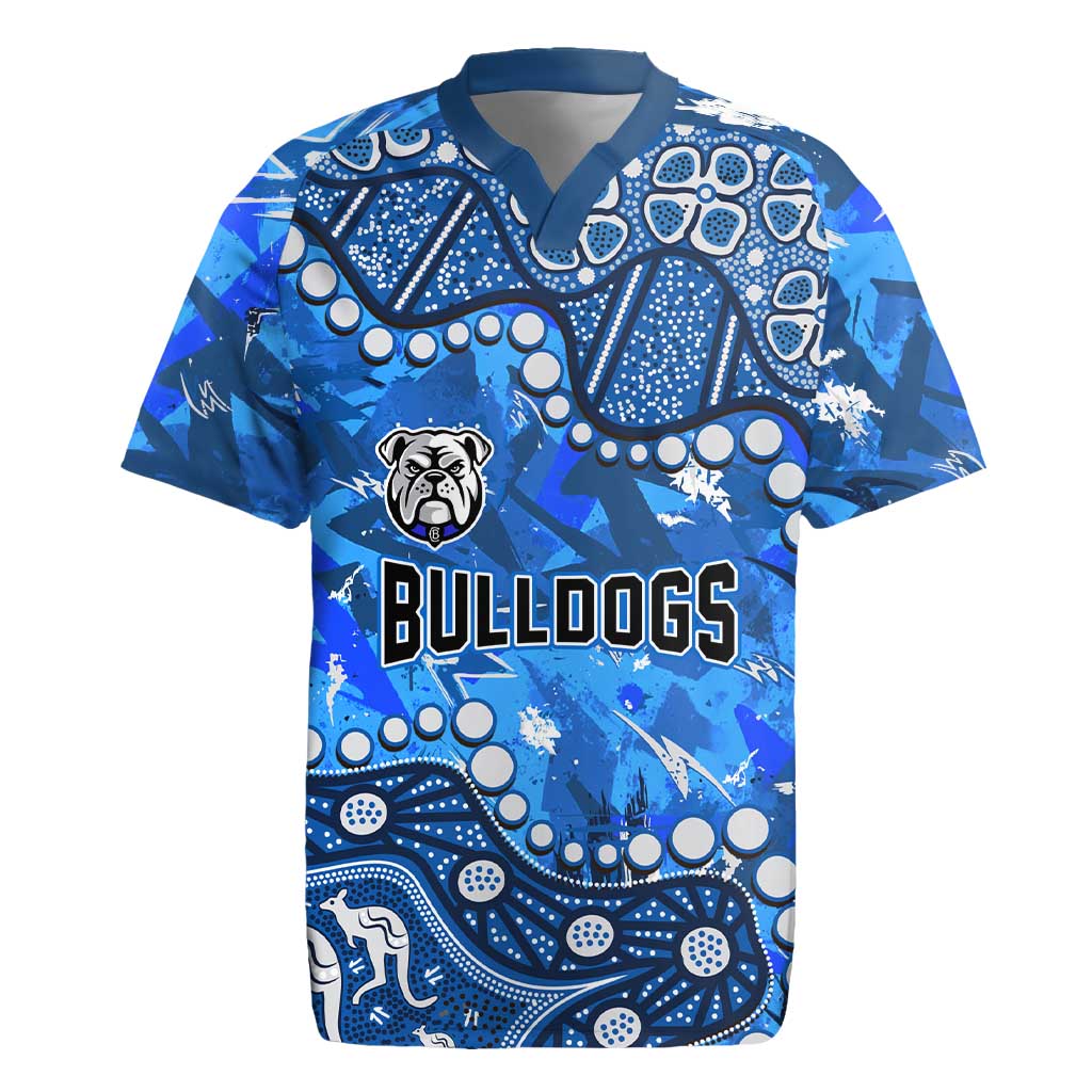 Personalized Canterbury-Bankstown Bulldogs Rugby Jersey Aboriginal Pattern with Graffiti Style Design
