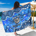 Personalized Canterbury-Bankstown Bulldogs Sarong Aboriginal Pattern with Graffiti Style Design