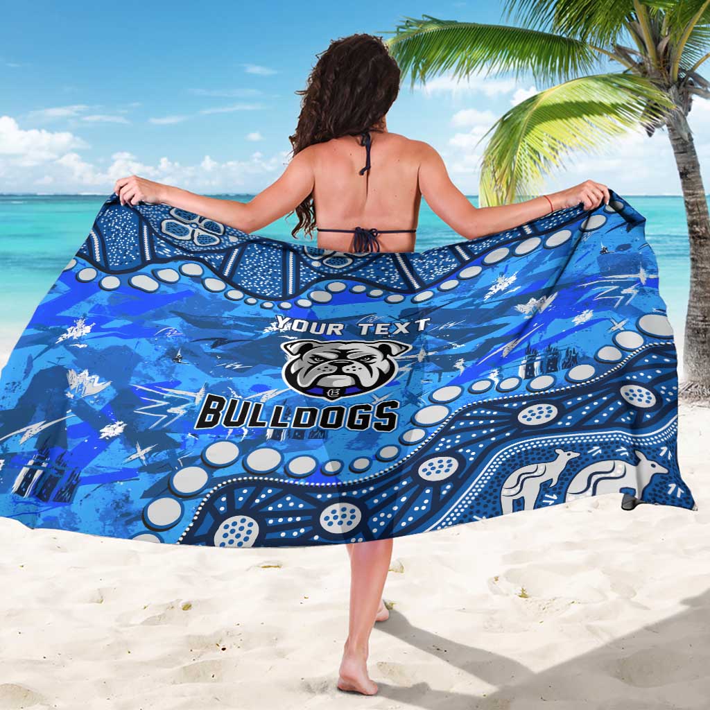 Personalized Canterbury-Bankstown Bulldogs Sarong Aboriginal Pattern with Graffiti Style Design
