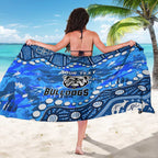 Personalized Canterbury-Bankstown Bulldogs Sarong Aboriginal Pattern with Graffiti Style Design