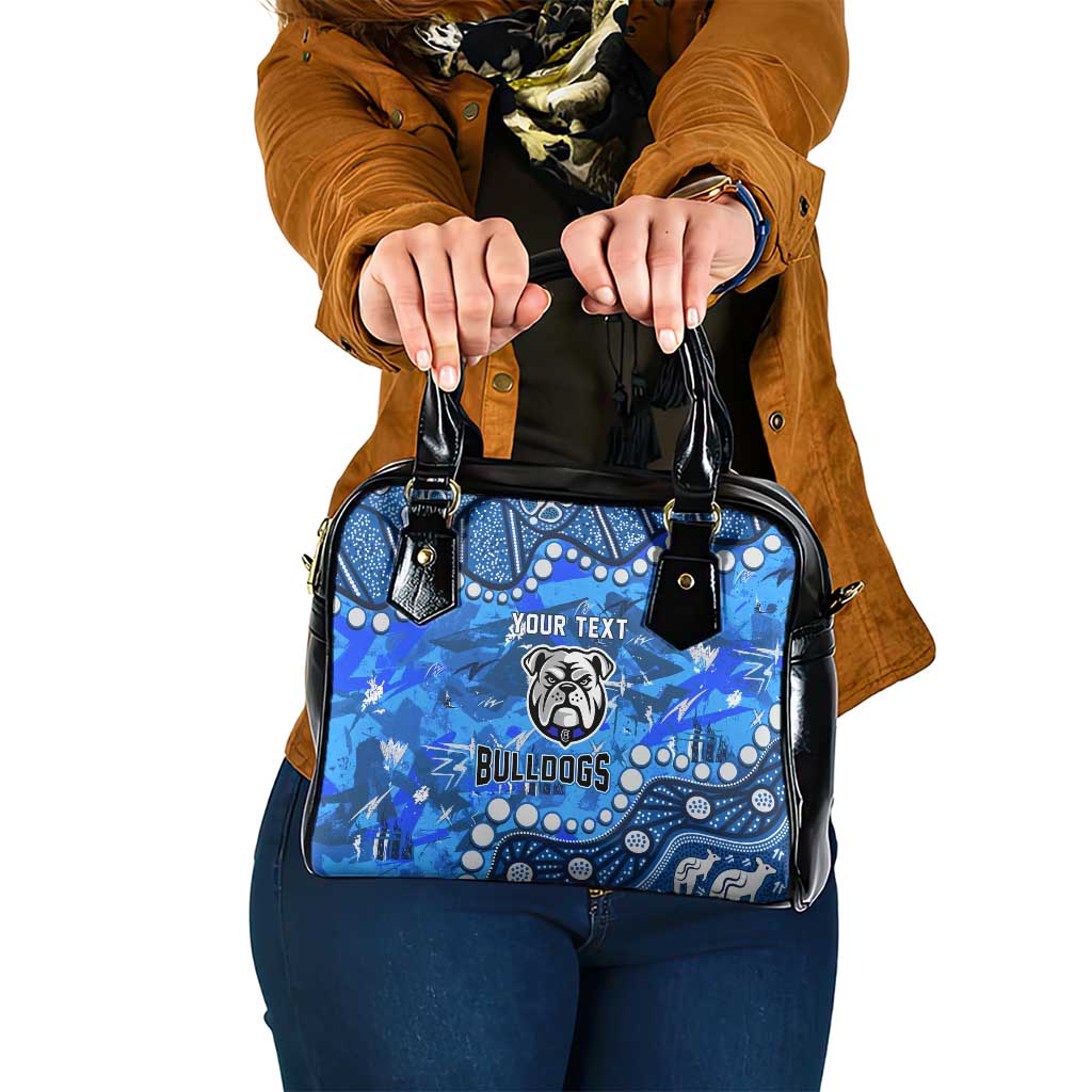 Personalized Canterbury-Bankstown Bulldogs Shoulder Handbag Aboriginal Pattern with Graffiti Style Design