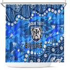 Personalized Canterbury-Bankstown Bulldogs Shower Curtain Aboriginal Pattern with Graffiti Style Design