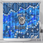 Personalized Canterbury-Bankstown Bulldogs Shower Curtain Aboriginal Pattern with Graffiti Style Design
