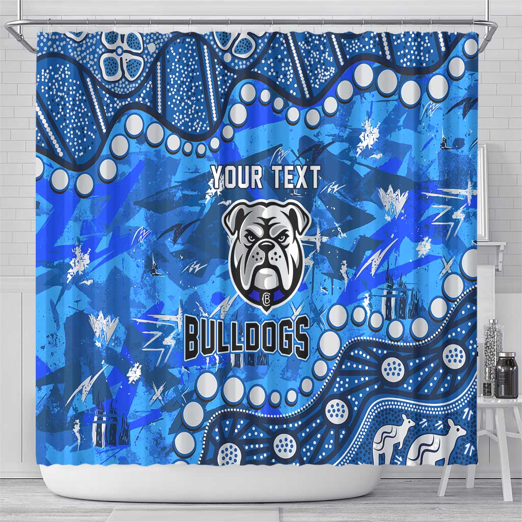 Personalized Canterbury-Bankstown Bulldogs Shower Curtain Aboriginal Pattern with Graffiti Style Design