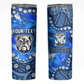 Personalized Canterbury-Bankstown Bulldogs Skinny Tumbler Aboriginal Pattern with Graffiti Style Design