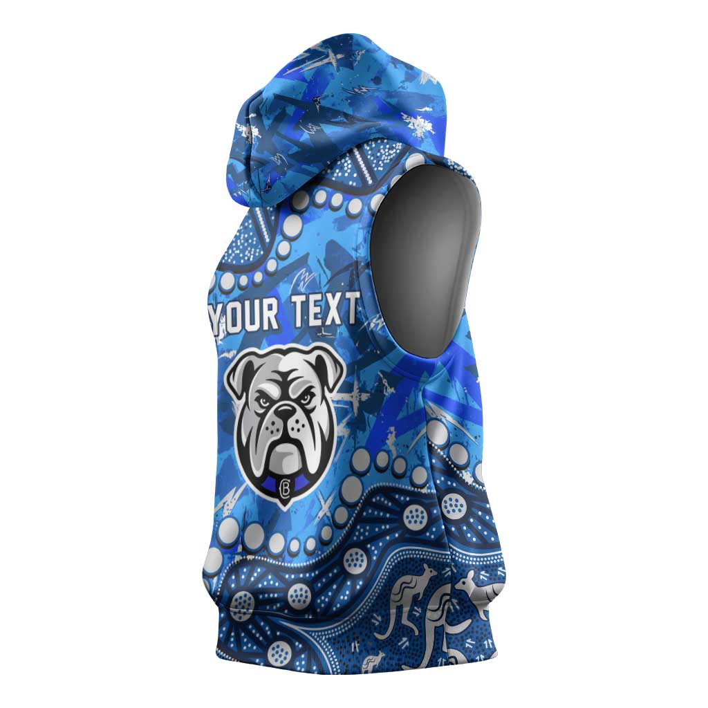 Personalized Canterbury-Bankstown Bulldogs Sleeveless Hoodie Aboriginal Pattern with Graffiti Style Design