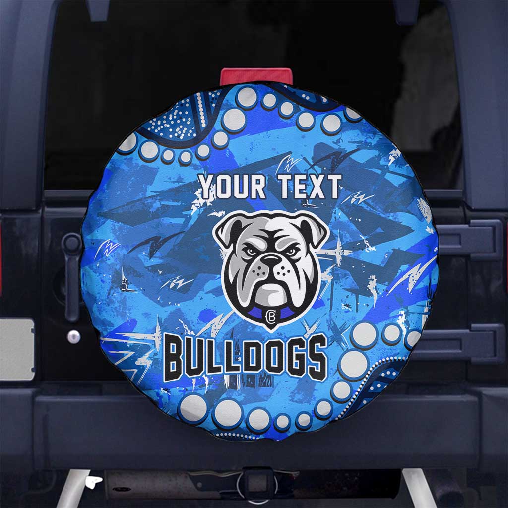 Personalized Canterbury-Bankstown Bulldogs Spare Tire Cover Aboriginal Pattern with Graffiti Style Design