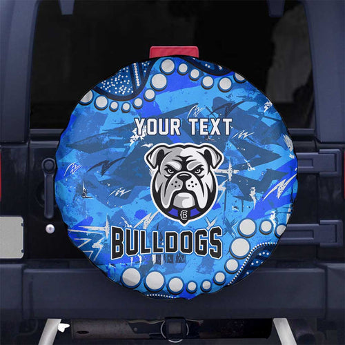 Personalized Canterbury-Bankstown Bulldogs Spare Tire Cover Aboriginal Pattern with Graffiti Style Design