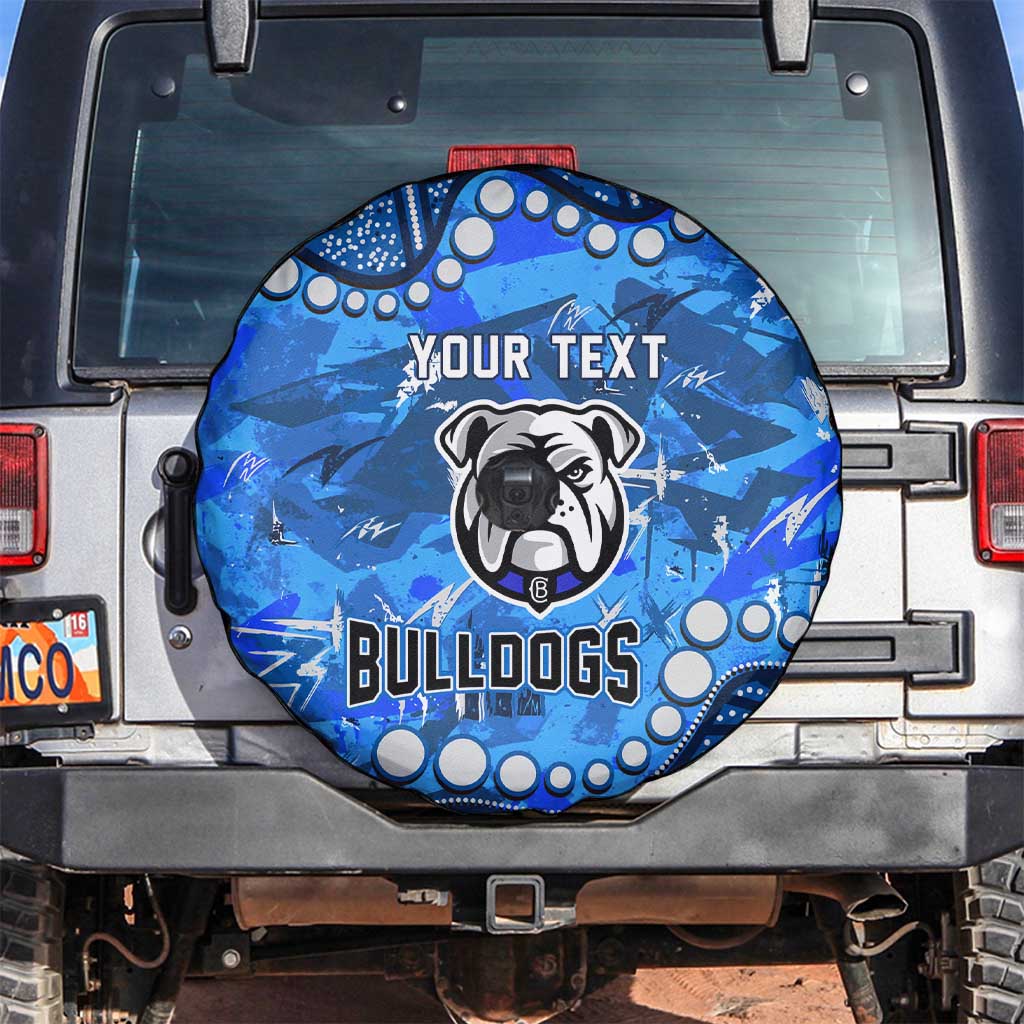 Personalized Canterbury-Bankstown Bulldogs Spare Tire Cover Aboriginal Pattern with Graffiti Style Design