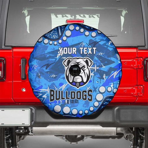 Personalized Canterbury-Bankstown Bulldogs Spare Tire Cover Aboriginal Pattern with Graffiti Style Design