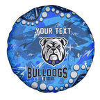 Personalized Canterbury-Bankstown Bulldogs Spare Tire Cover Aboriginal Pattern with Graffiti Style Design
