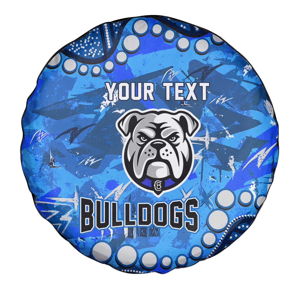 Personalized Canterbury-Bankstown Bulldogs Spare Tire Cover Aboriginal Pattern with Graffiti Style Design