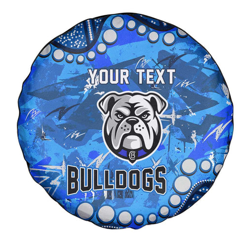 Personalized Canterbury-Bankstown Bulldogs Spare Tire Cover Aboriginal Pattern with Graffiti Style Design