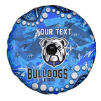 Personalized Canterbury-Bankstown Bulldogs Spare Tire Cover Aboriginal Pattern with Graffiti Style Design