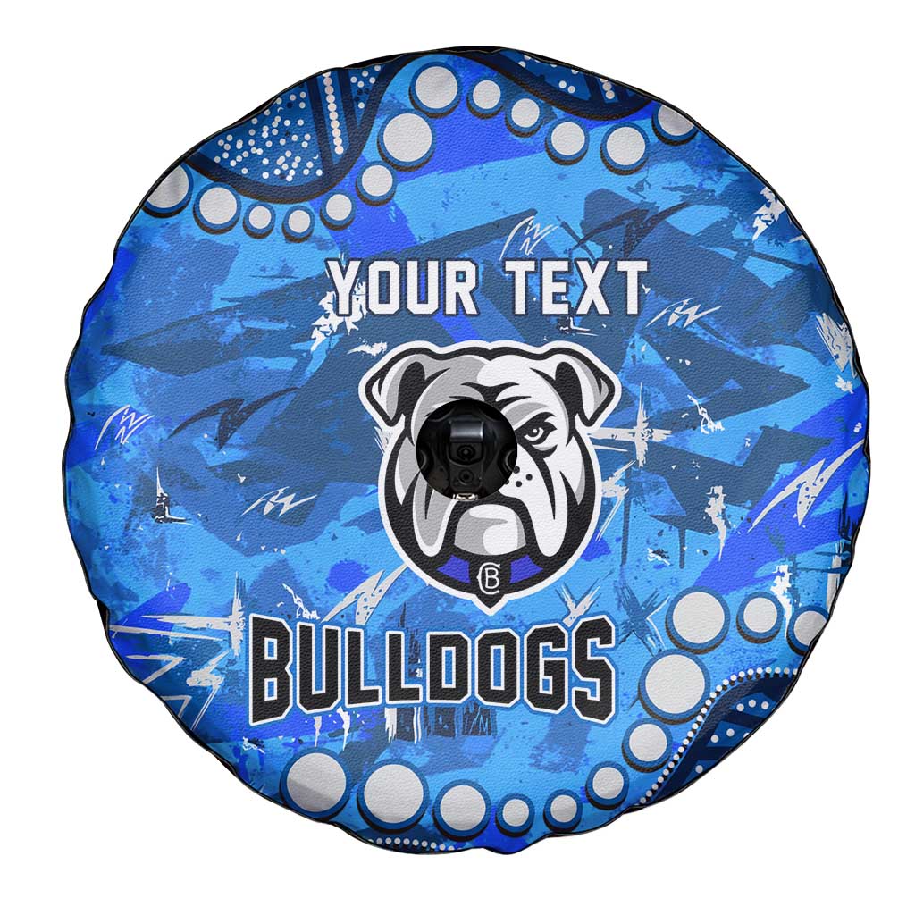 Personalized Canterbury-Bankstown Bulldogs Spare Tire Cover Aboriginal Pattern with Graffiti Style Design