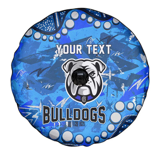 Personalized Canterbury-Bankstown Bulldogs Spare Tire Cover Aboriginal Pattern with Graffiti Style Design