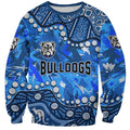 Personalized Canterbury-Bankstown Bulldogs Sweatshirt Aboriginal Pattern with Graffiti Style Design