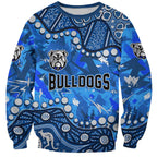 Personalized Canterbury-Bankstown Bulldogs Sweatshirt Aboriginal Pattern with Graffiti Style Design