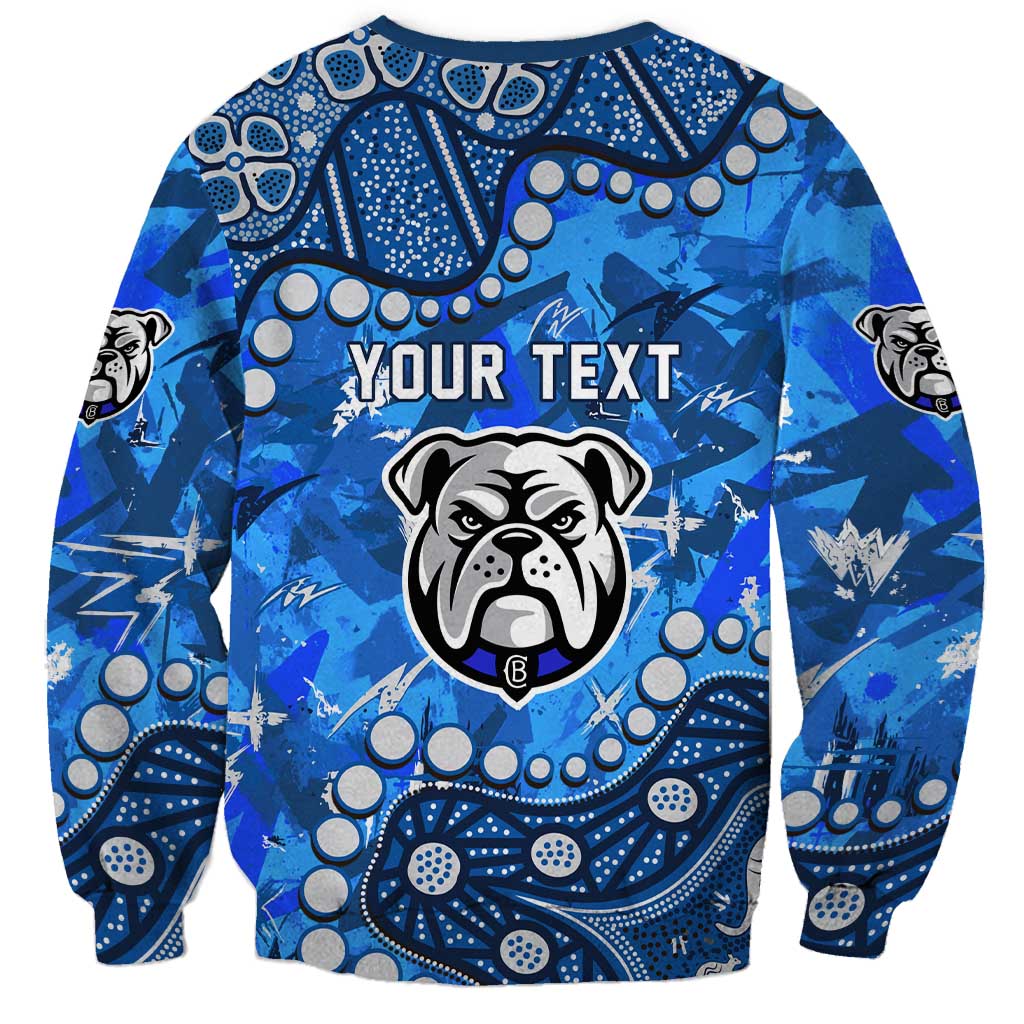 Personalized Canterbury-Bankstown Bulldogs Sweatshirt Aboriginal Pattern with Graffiti Style Design
